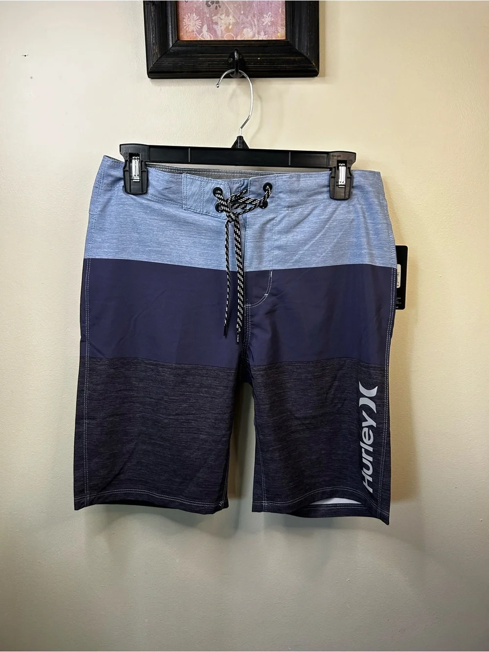 New Blue & Grey Color Block Board shorts